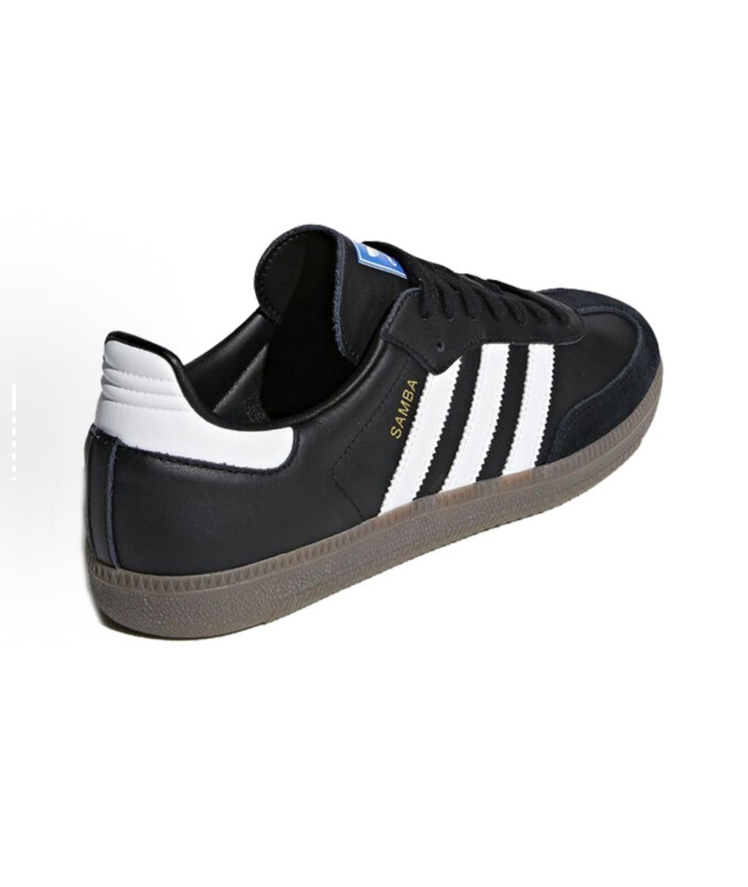 ADIDAS Черные кожаные кеды, фото 4