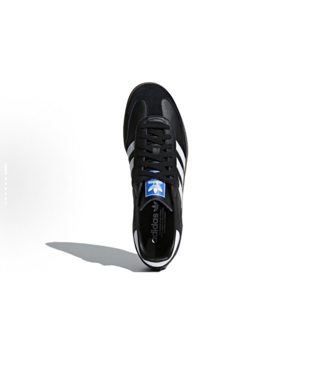 ADIDAS Черные кожаные кеды, фото 3