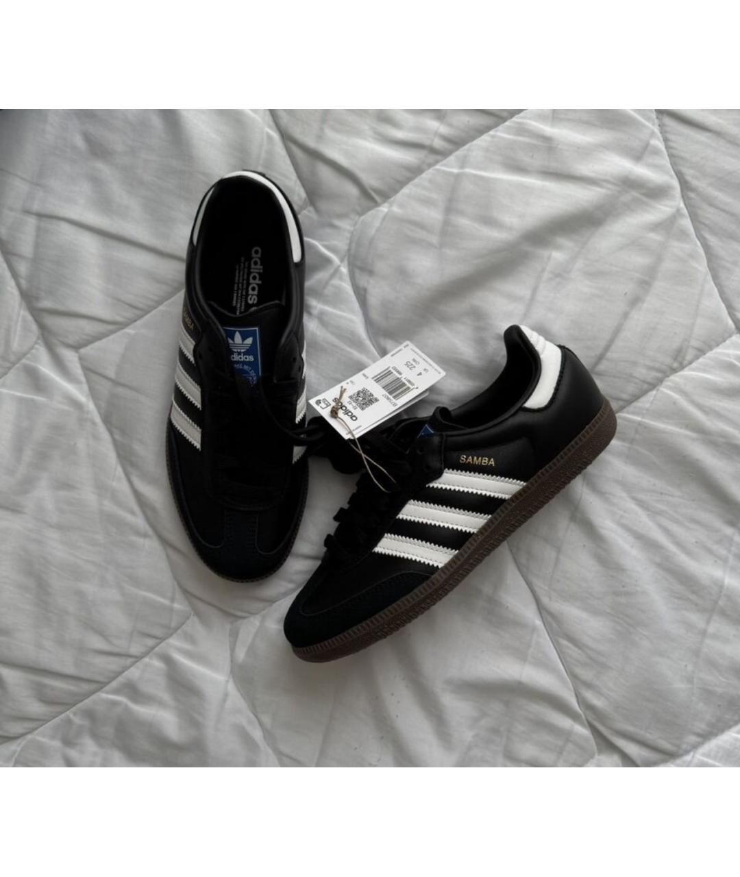 ADIDAS Черные кожаные кеды, фото 8