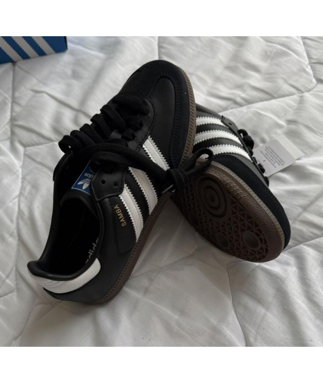 ADIDAS Черные кожаные кеды, фото 7