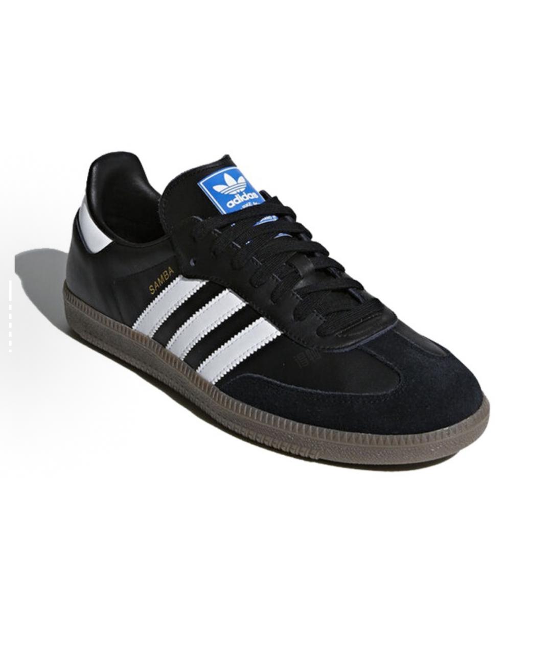 ADIDAS Черные кожаные кеды, фото 2