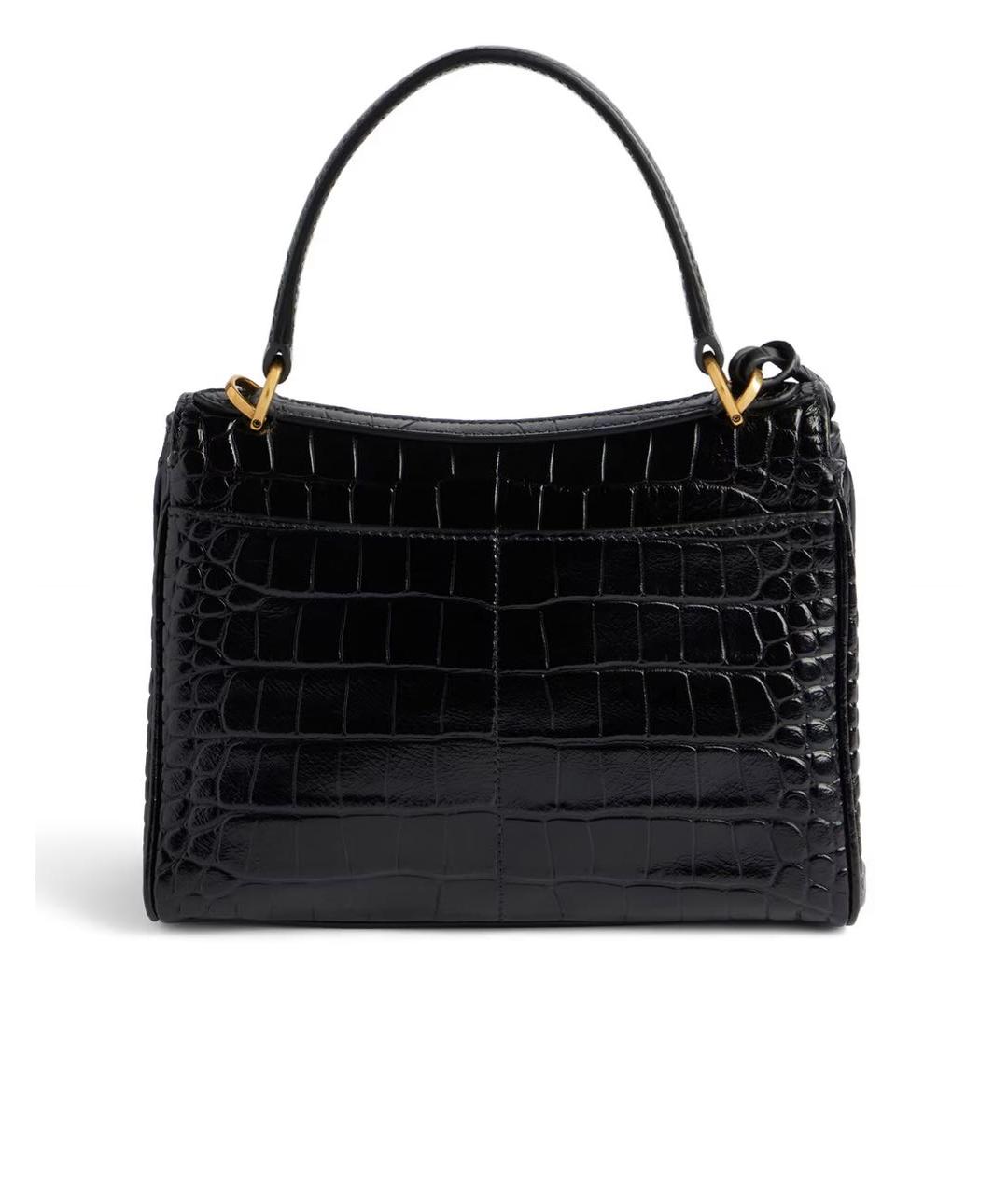 BALENCIAGA Черная кожаная сумка тоут, фото 3