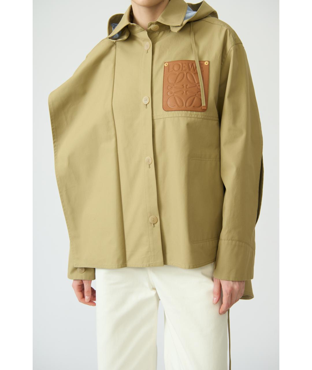 LOEWE Бежевая хлопковая куртка, фото 4