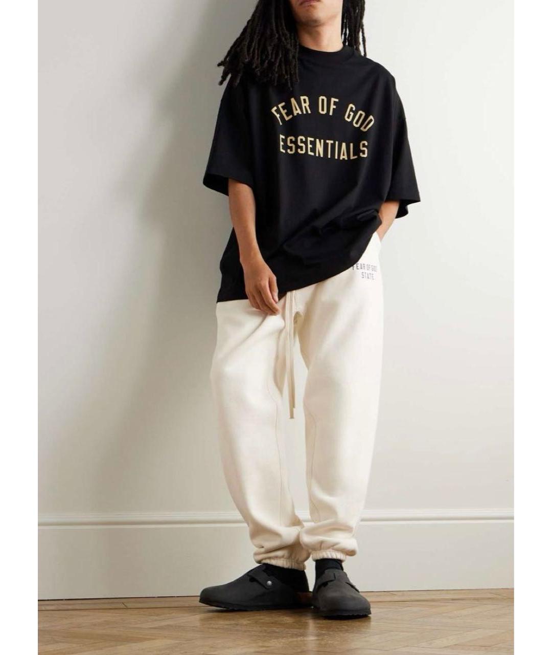 FEAR OF GOD ESSENTIALS Черная хлопковая футболка, фото 8