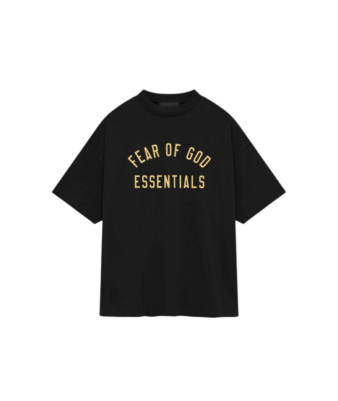 FEAR OF GOD ESSENTIALS Черная хлопковая футболка, фото 5