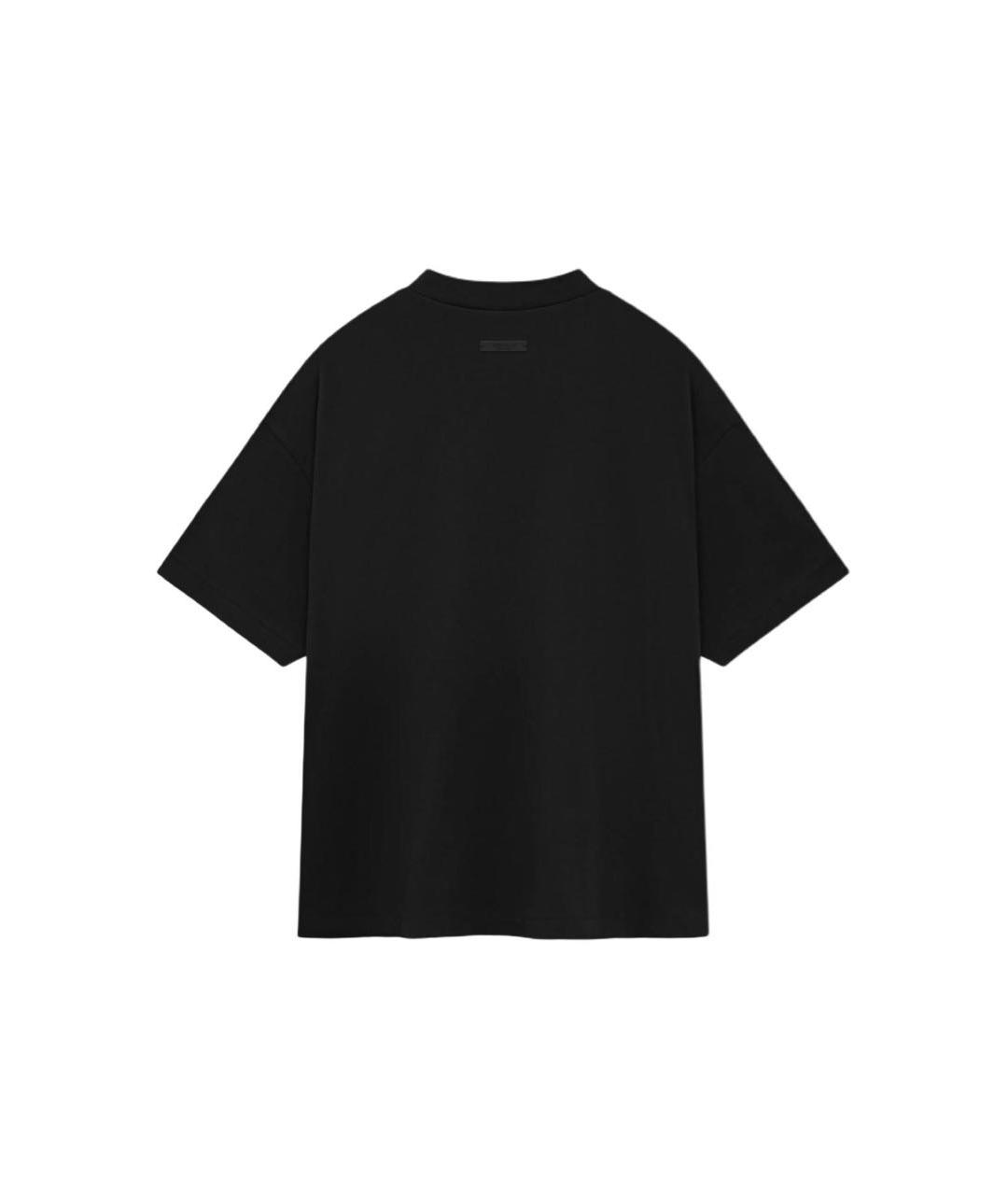 FEAR OF GOD ESSENTIALS Черная хлопковая футболка, фото 2
