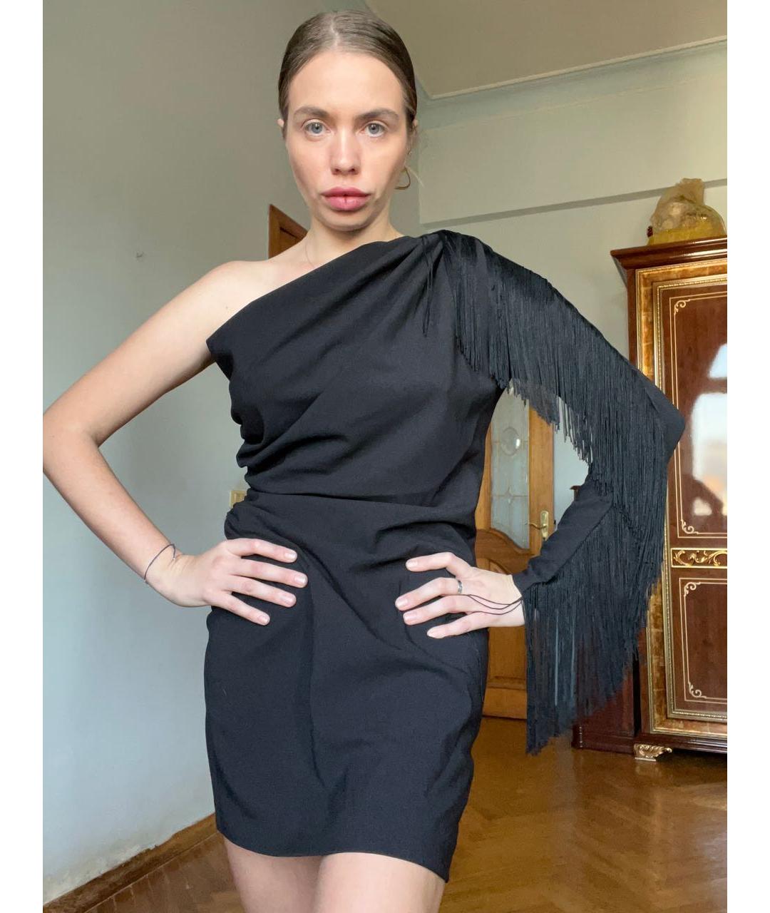 FRANKIE MORELLO Черное полиэстеровое вечернее платье, фото 4