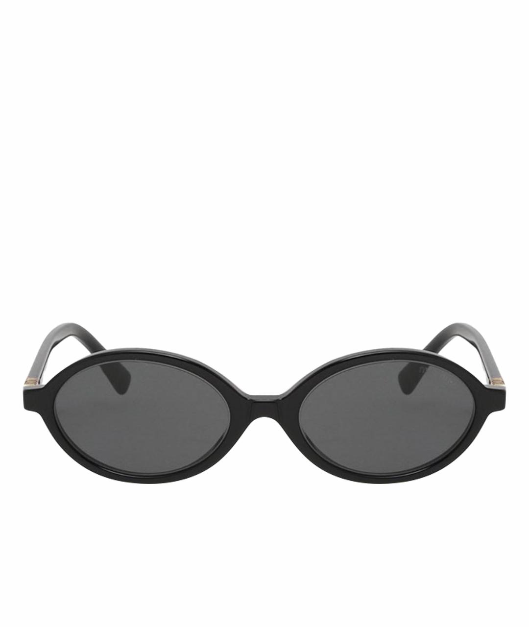 MIU MIU Черные деревянные солнцезащитные очки, фото 1