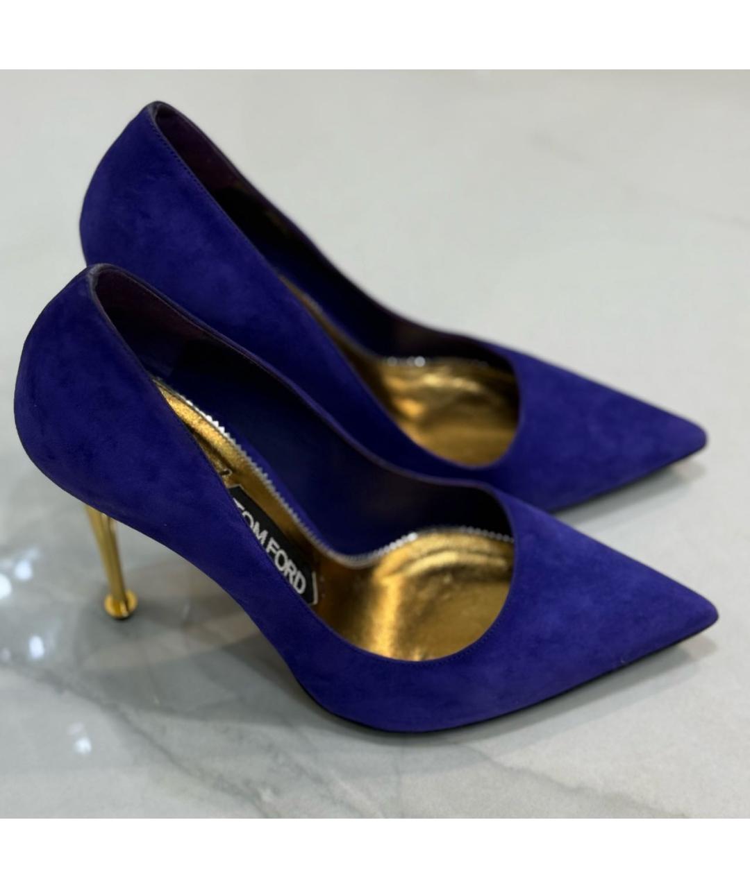 TOM FORD Фиолетовые замшевые туфли, фото 6