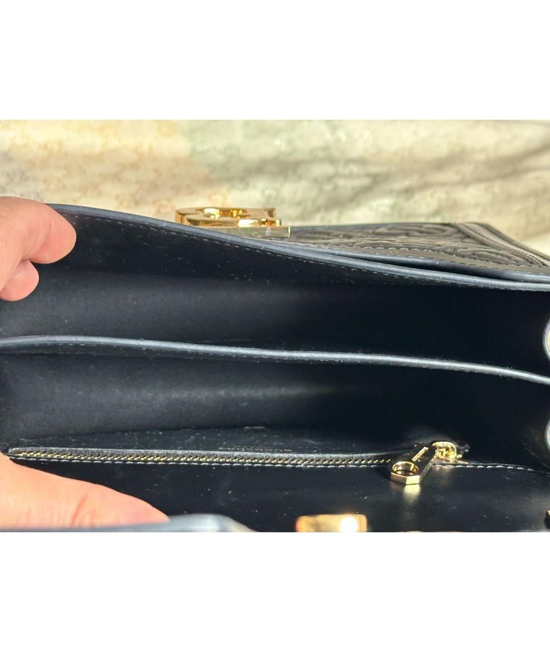 BURBERRY Черная кожаная сумка через плечо, фото 4