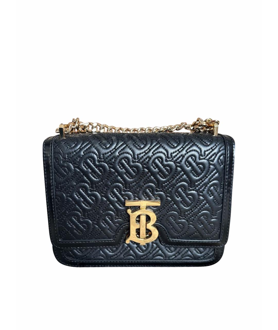 BURBERRY Черная кожаная сумка через плечо, фото 1