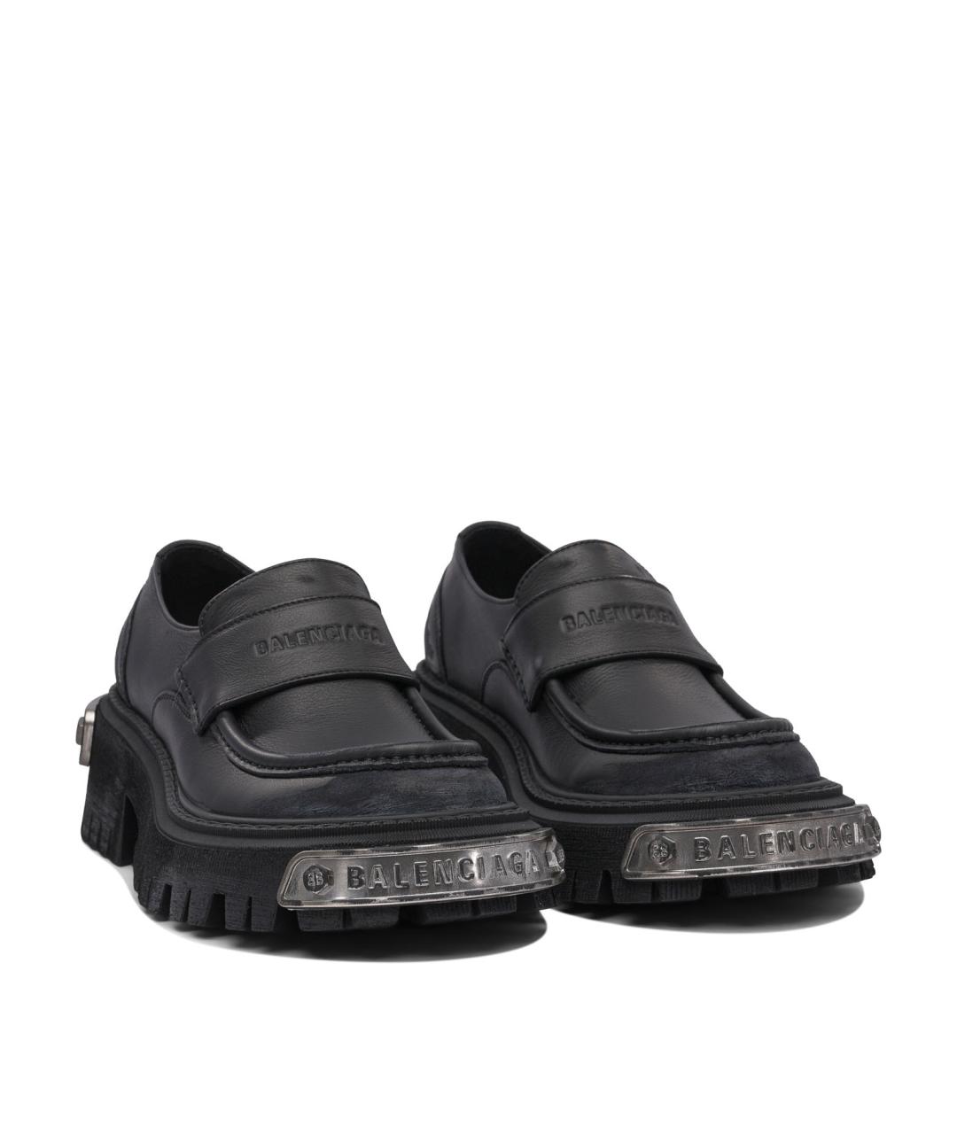 BALENCIAGA Черные кожаные лоферы, фото 2