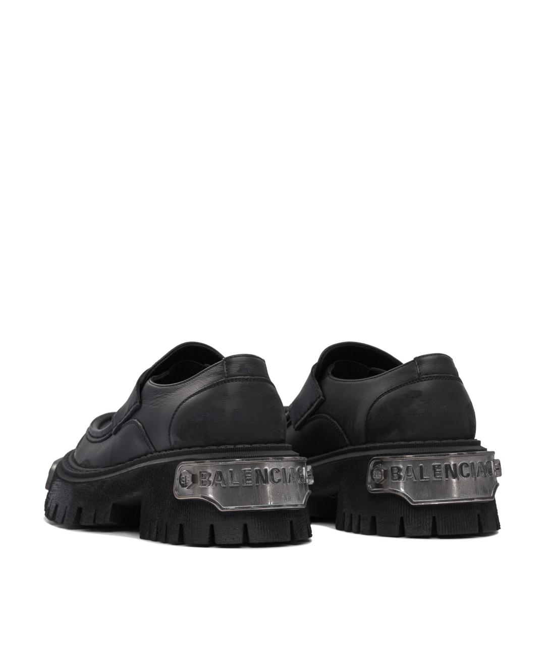 BALENCIAGA Черные кожаные лоферы, фото 4