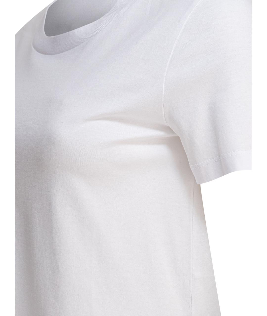 'S MAX MARA Белая хлопковая футболка, фото 4
