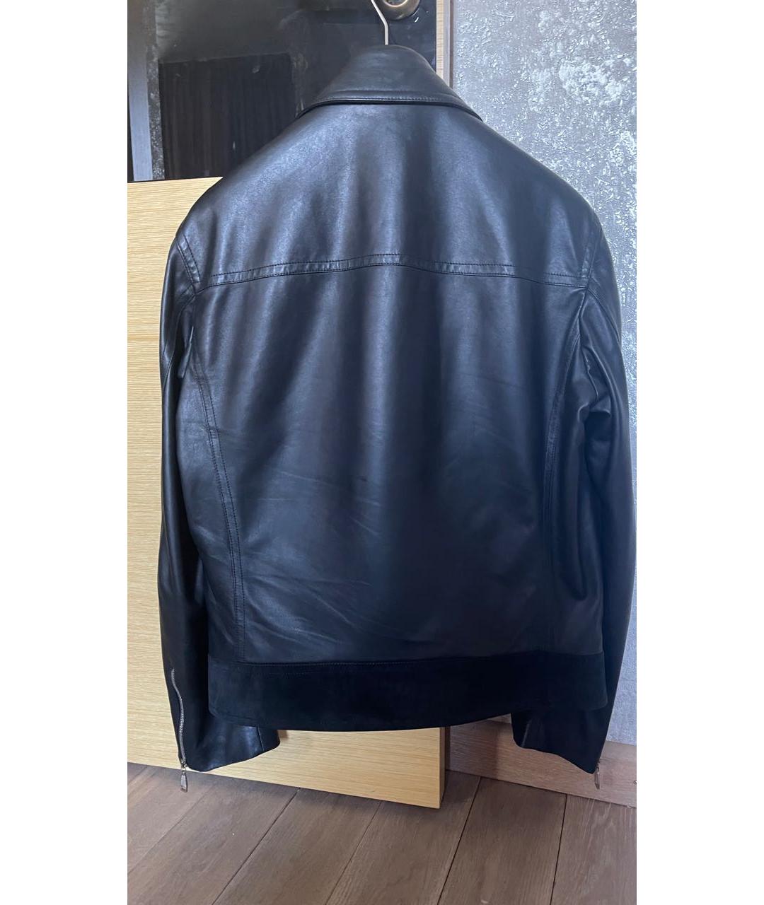 BRIONI Черная кожаная куртка, фото 2