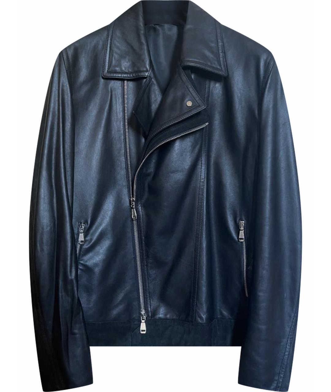 BRIONI Черная кожаная куртка, фото 1