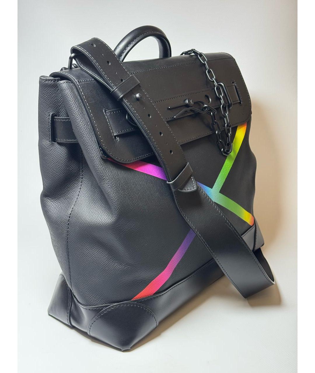LOUIS VUITTON Черная кожаная сумка на плечо, фото 2
