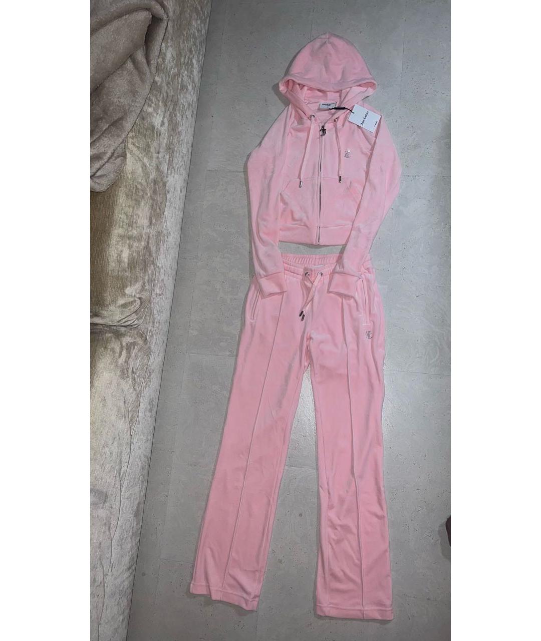 JUICY COUTURE Розовый велюровый спортивные костюмы, фото 9