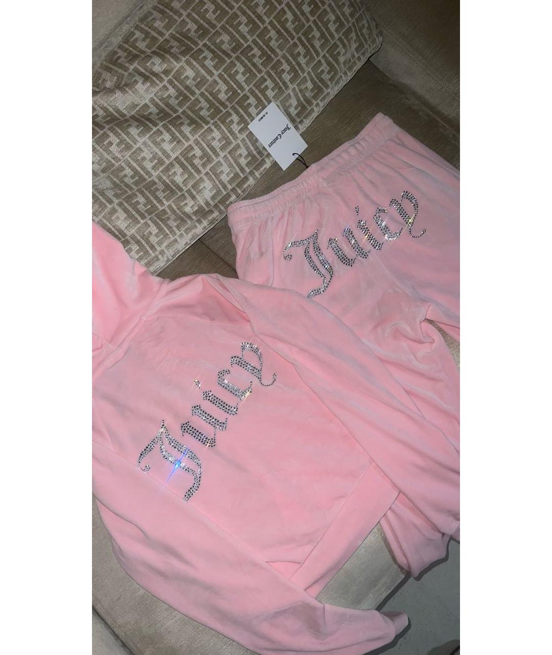 JUICY COUTURE Розовый велюровый спортивные костюмы, фото 2
