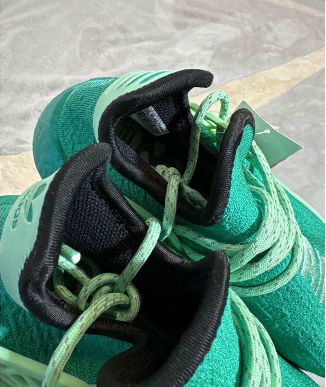 ADIDAS BY PHARRELL WILLIAMS Зеленые текстильные низкие кроссовки / кеды, фото 5