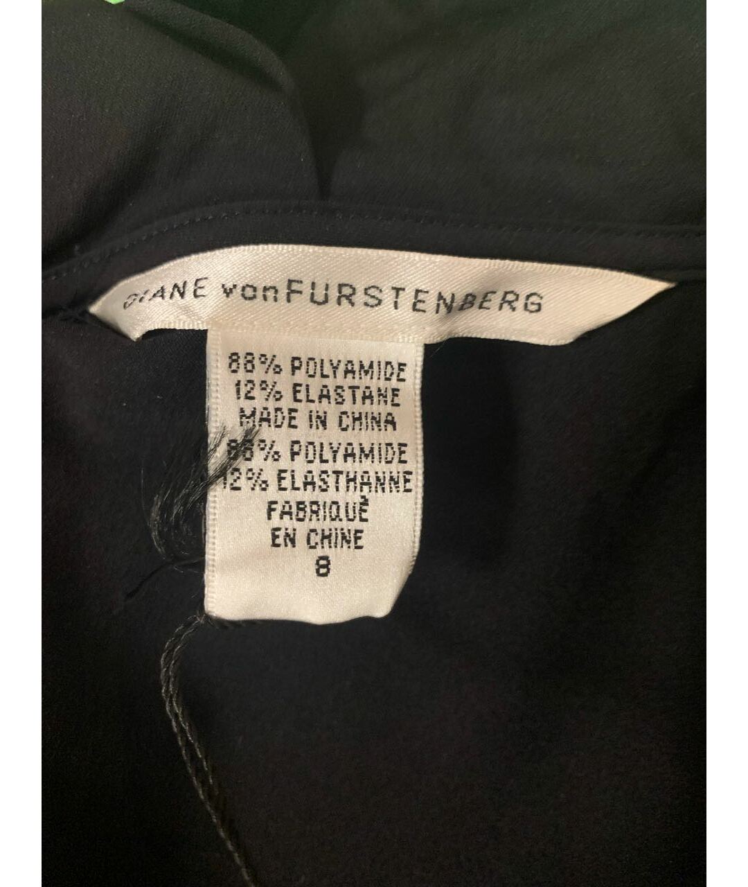 DIANE VON FURSTENBERG Черное полиамидовое повседневное платье, фото 3