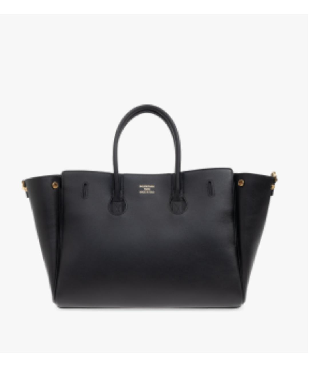 BALENCIAGA Черная кожаная сумка через плечо, фото 2