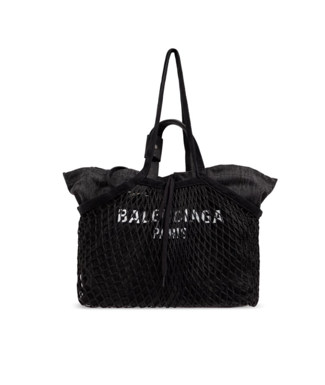 BALENCIAGA Черная синтетическая сумка тоут, фото 1