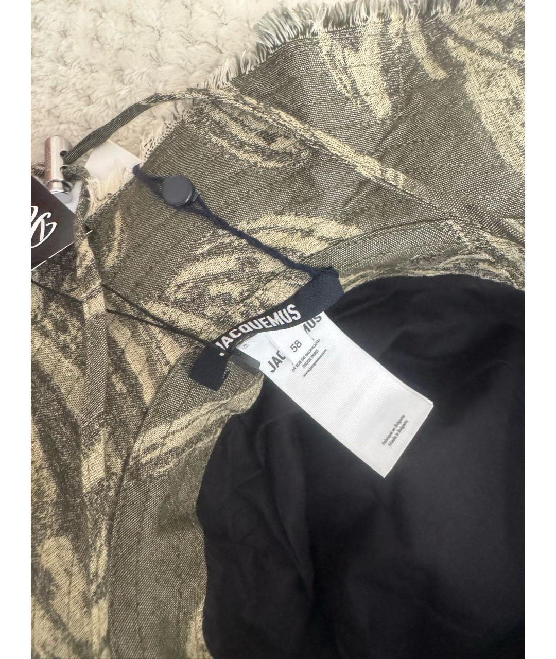 JACQUEMUS Хаки хлопковая панама, фото 5