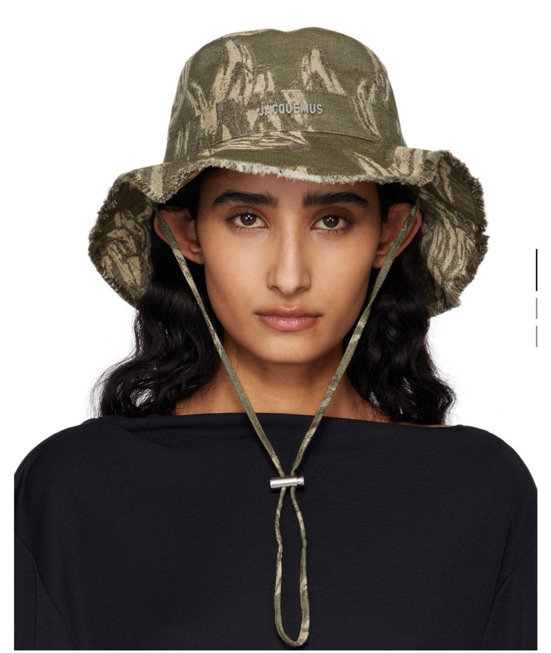 JACQUEMUS Хаки хлопковая панама, фото 8