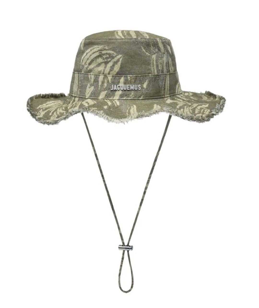 JACQUEMUS Хаки хлопковая панама, фото 9