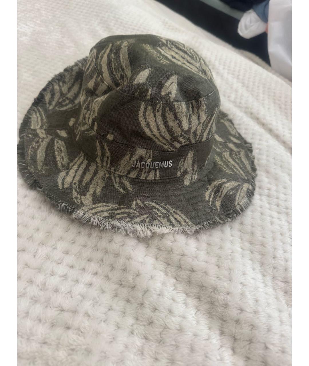 JACQUEMUS Хаки хлопковая панама, фото 7
