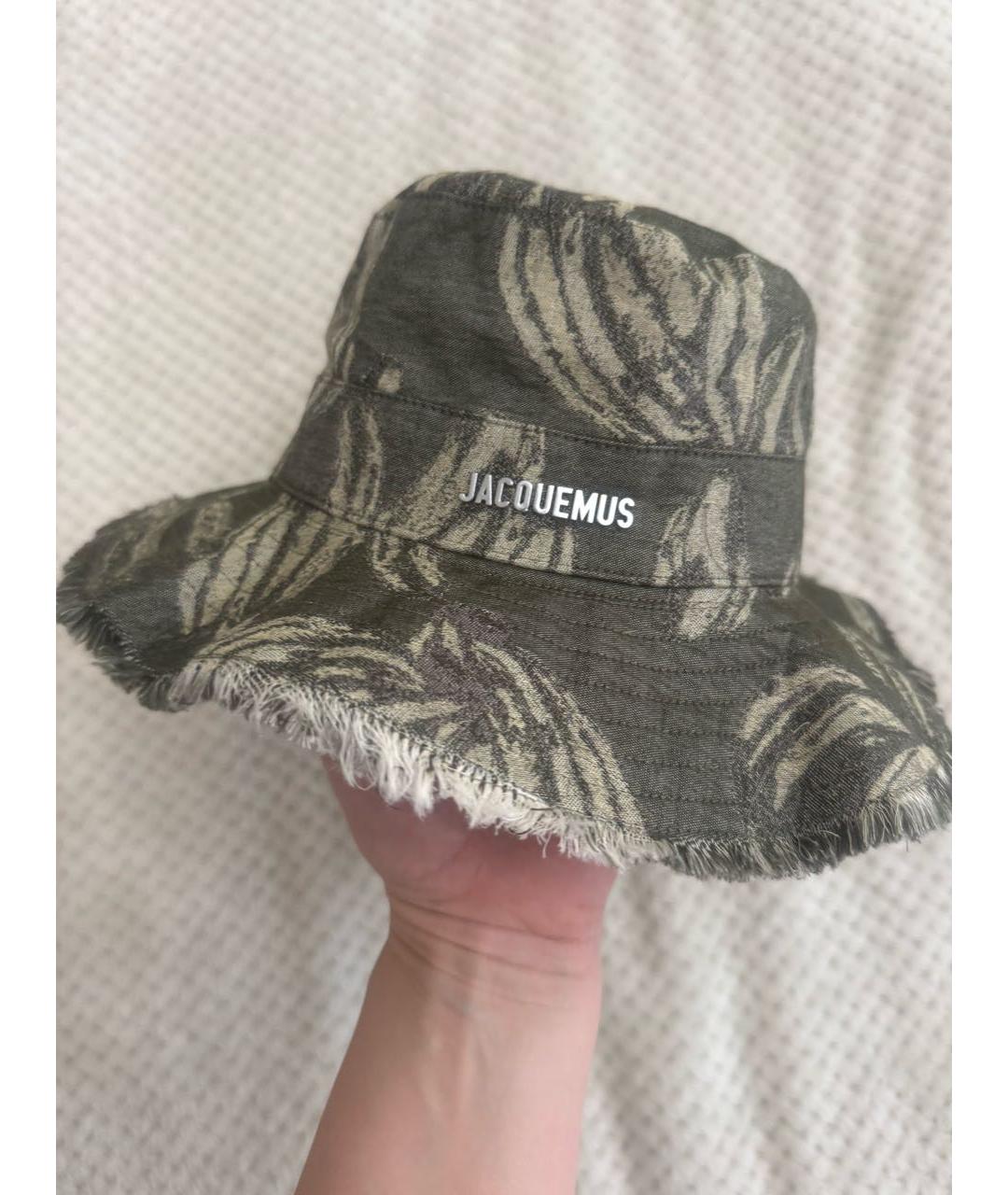 JACQUEMUS Хаки хлопковая панама, фото 2