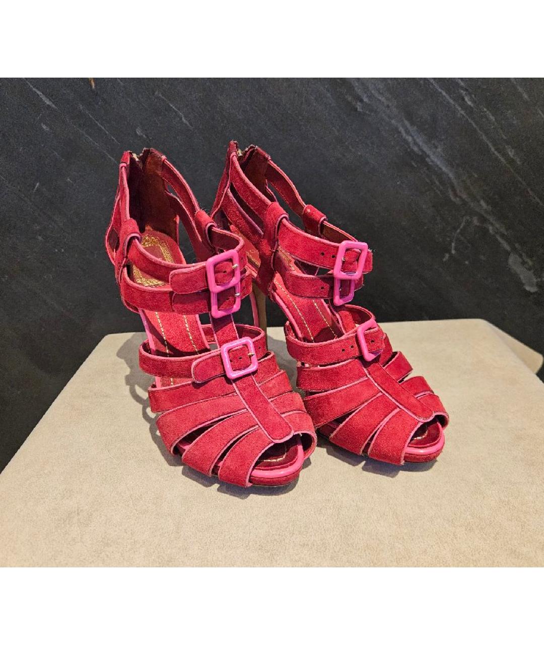 CHRISTIAN DIOR Розовые замшевые босоножки, фото 3