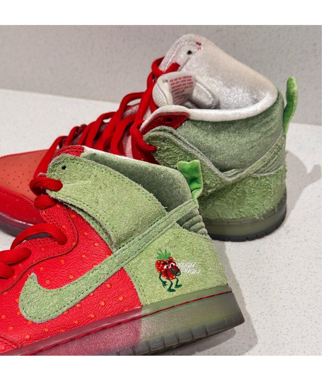 NIKE Красные кожаные кроссовки, фото 5