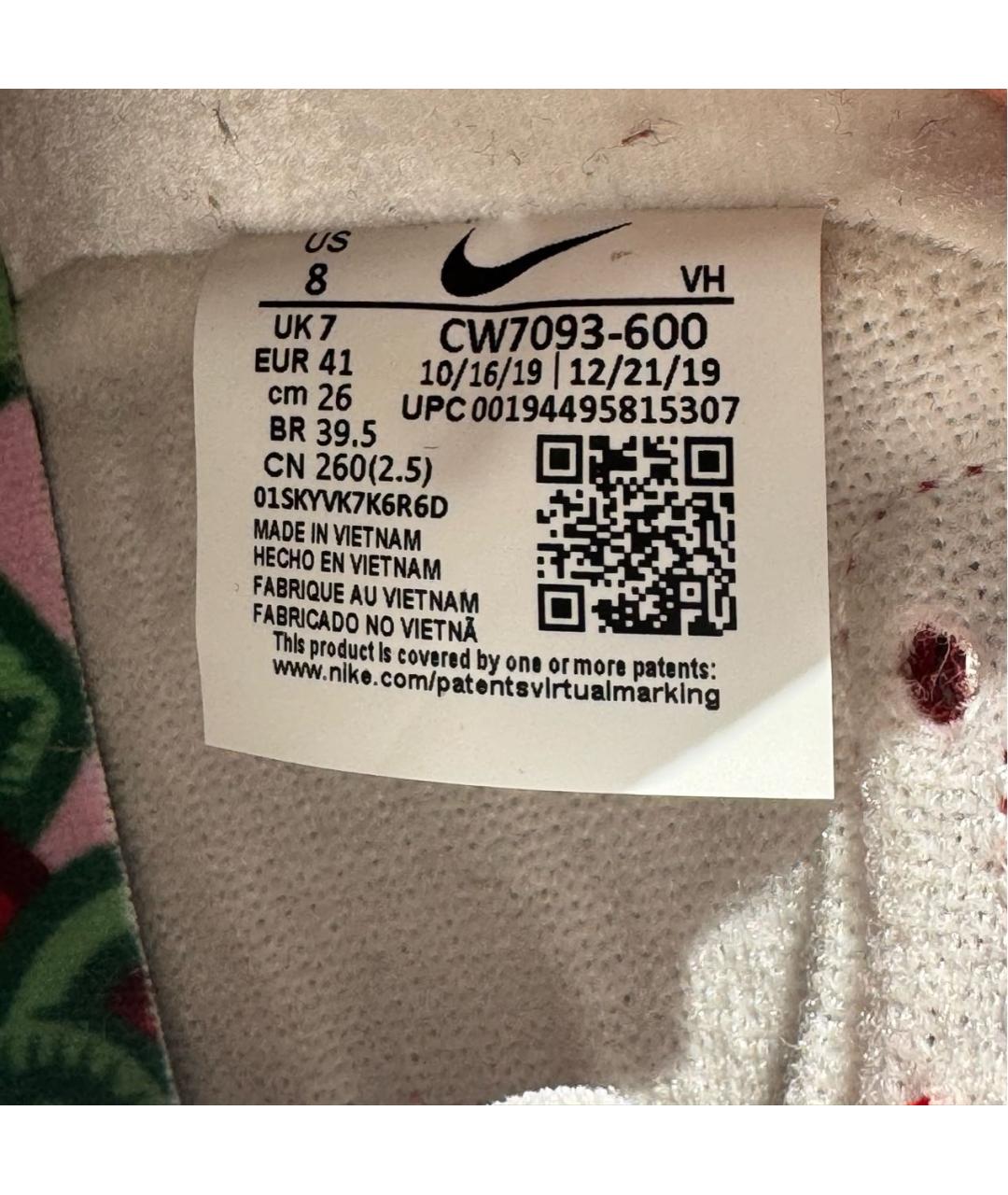 NIKE Красные кожаные кроссовки, фото 6