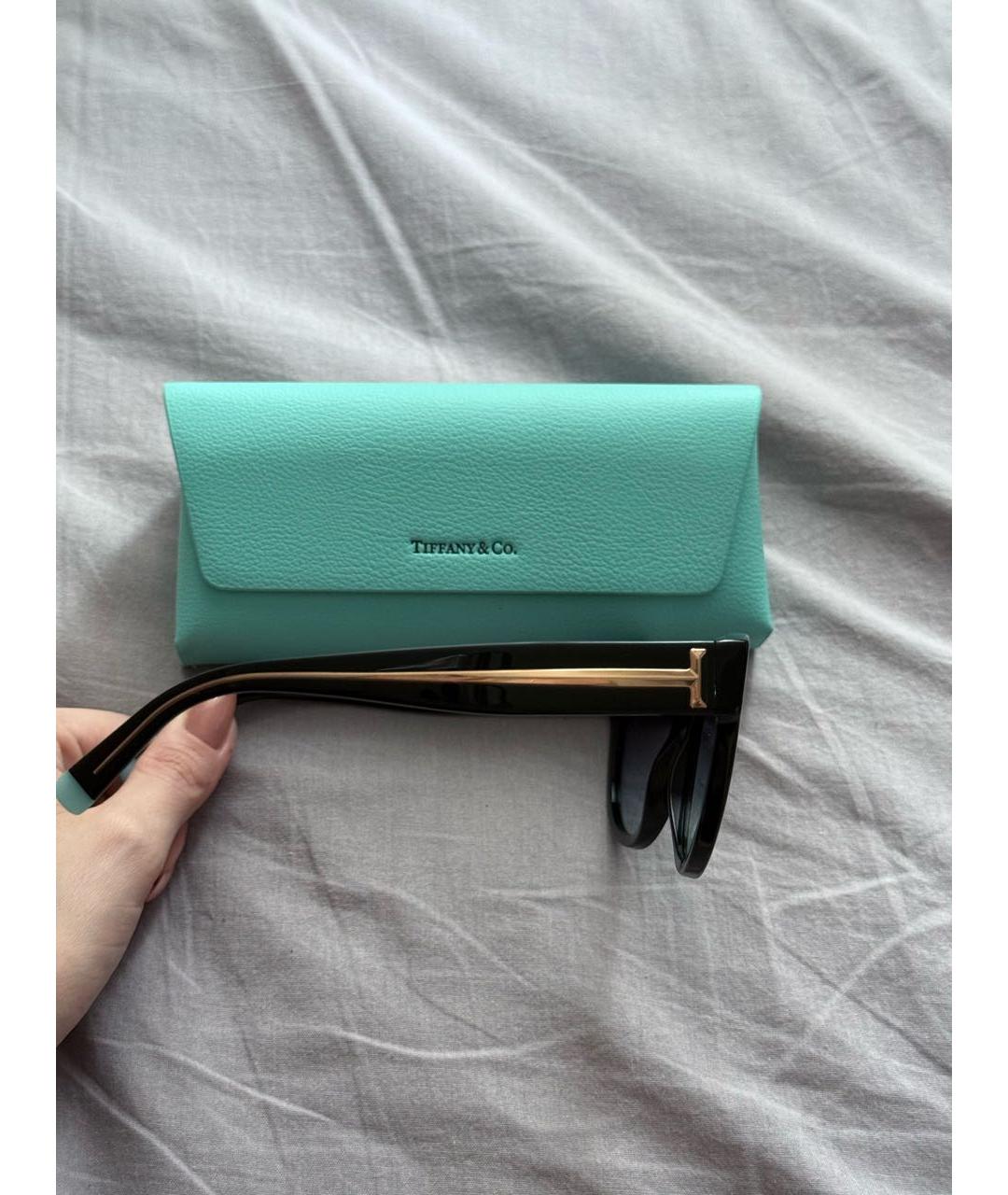 TIFFANY&CO Черные пластиковые солнцезащитные очки, фото 2