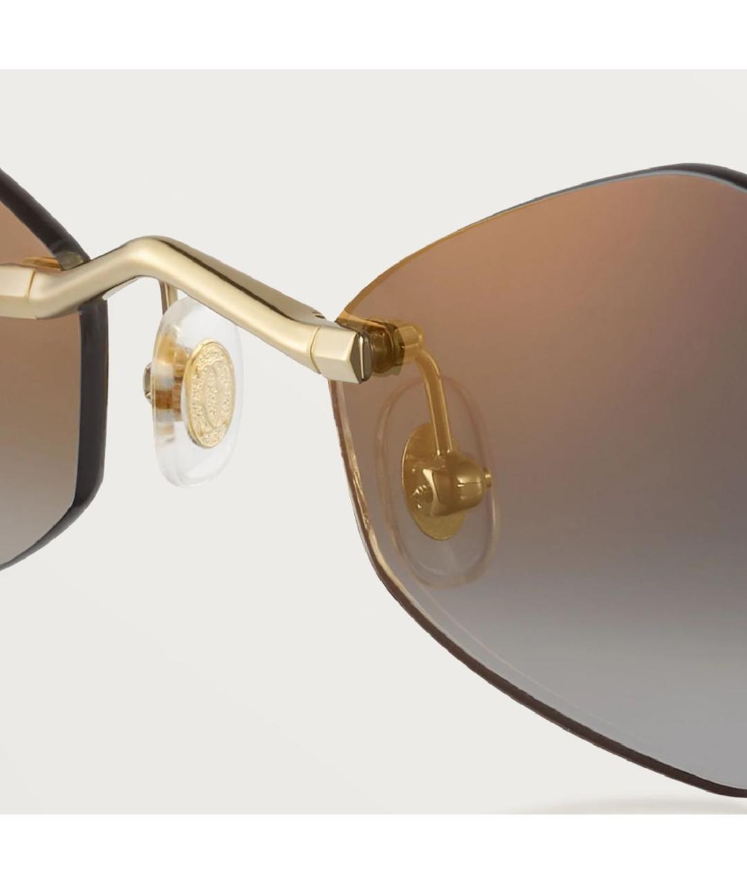 CARTIER Серые металлические солнцезащитные очки, фото 3