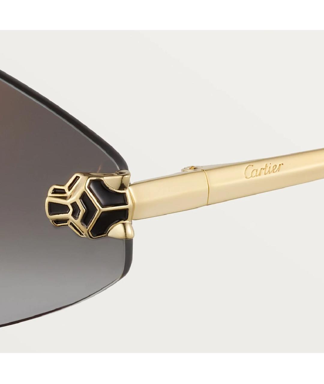 CARTIER Серые металлические солнцезащитные очки, фото 5