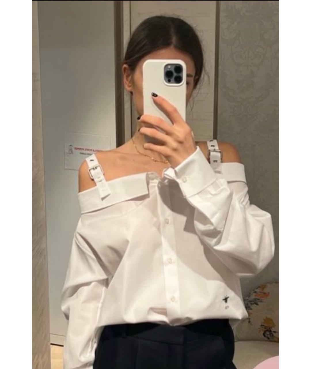 CHRISTIAN DIOR Белая хлопковая рубашка, фото 3