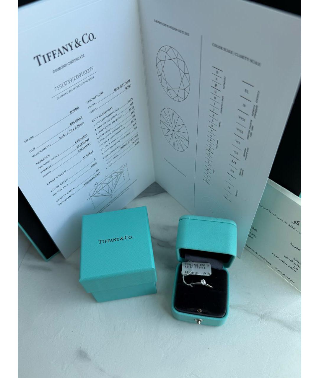 TIFFANY&CO Платиновое кольцо, фото 3
