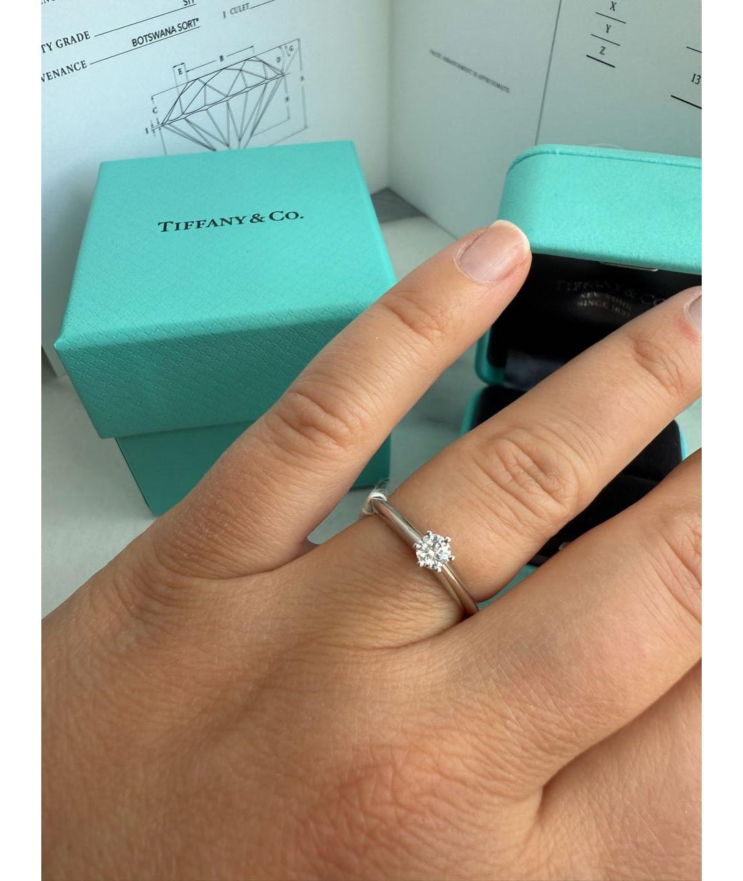 TIFFANY&CO Платиновое кольцо, фото 5
