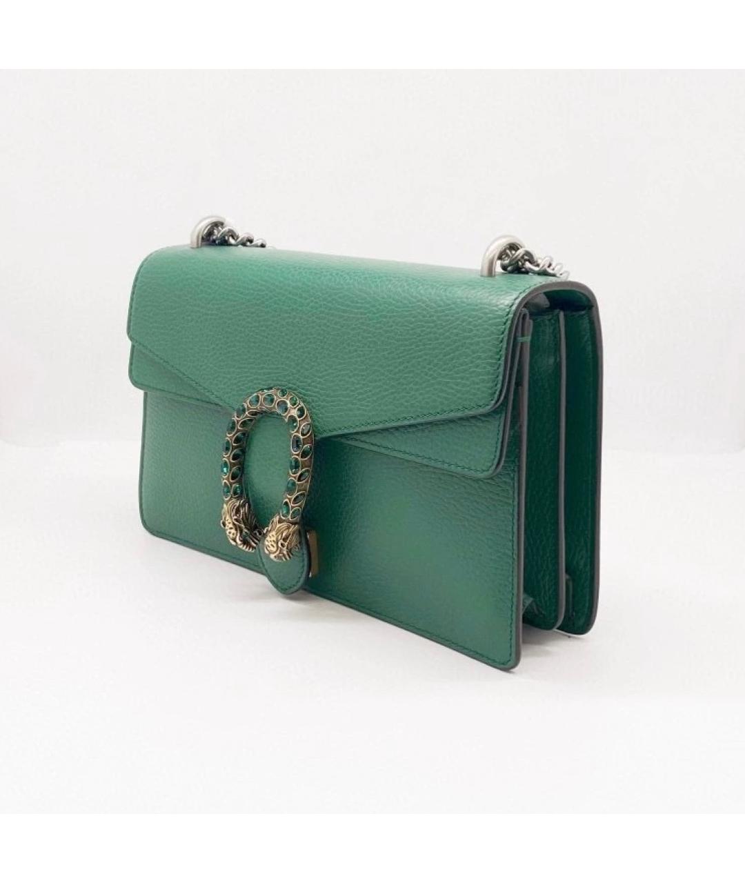 GUCCI Зеленая кожаная сумка через плечо, фото 2
