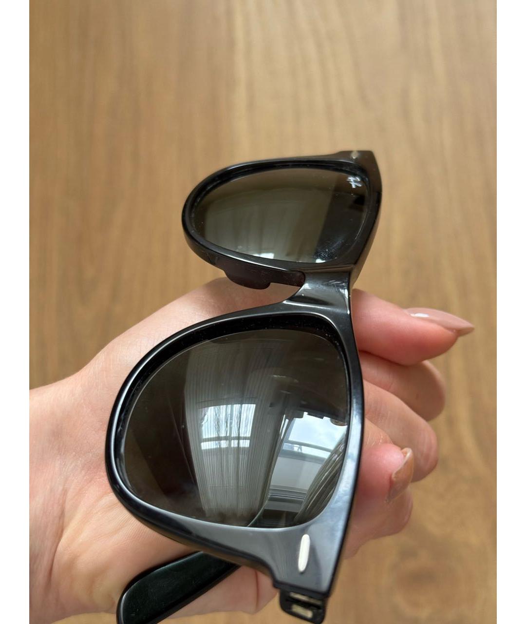 RAY BAN Черные пластиковые солнцезащитные очки, фото 6