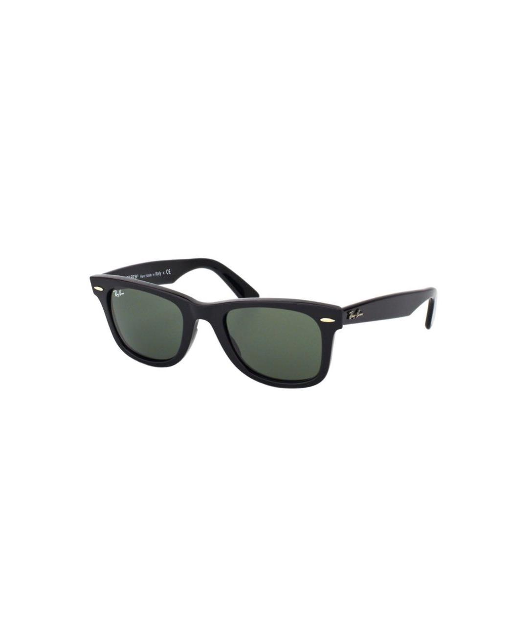 RAY BAN Черные пластиковые солнцезащитные очки, фото 1