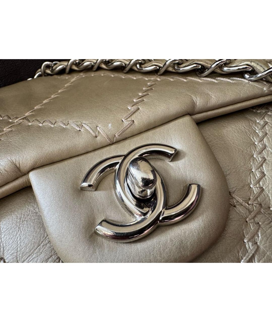 CHANEL Серая кожаная сумка через плечо, фото 5