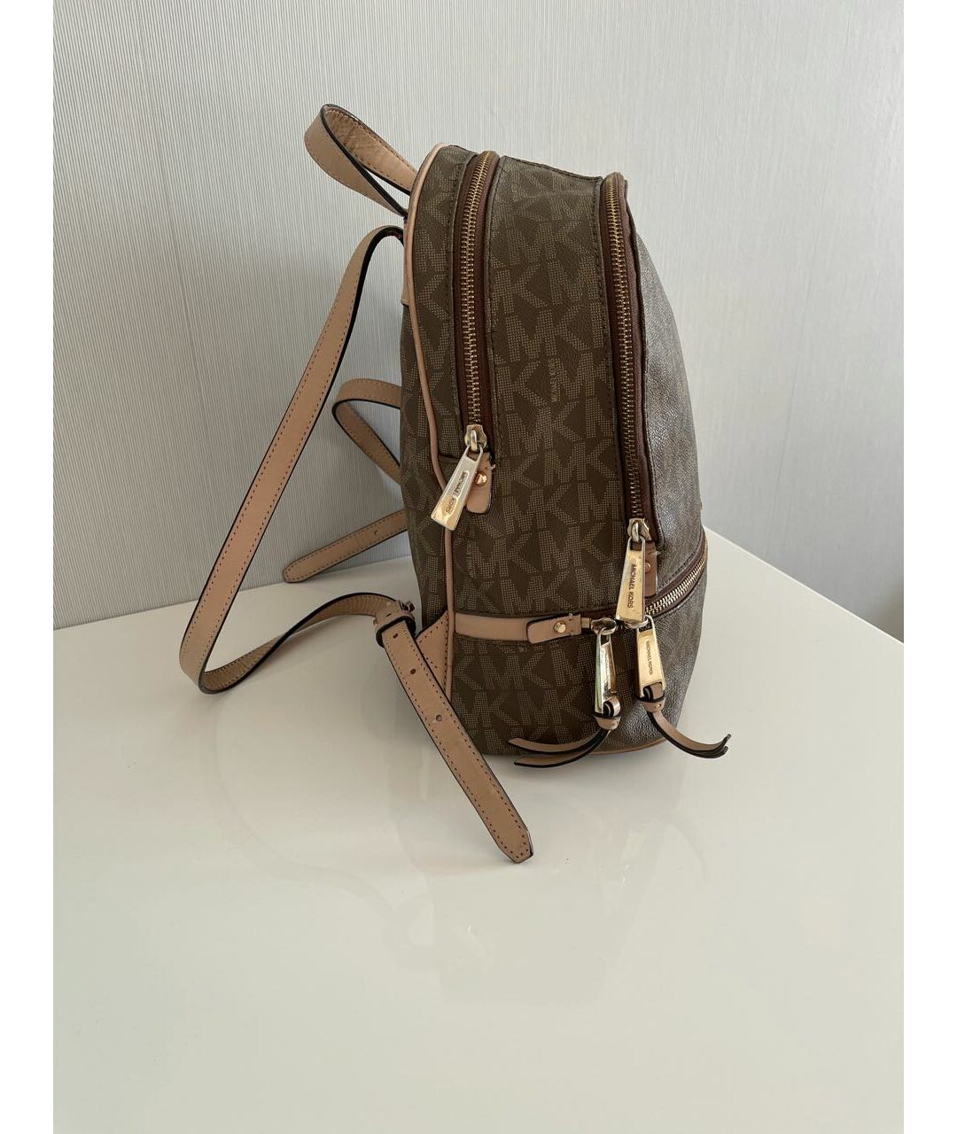 MICHAEL KORS Коричневый кожаный рюкзак, фото 2