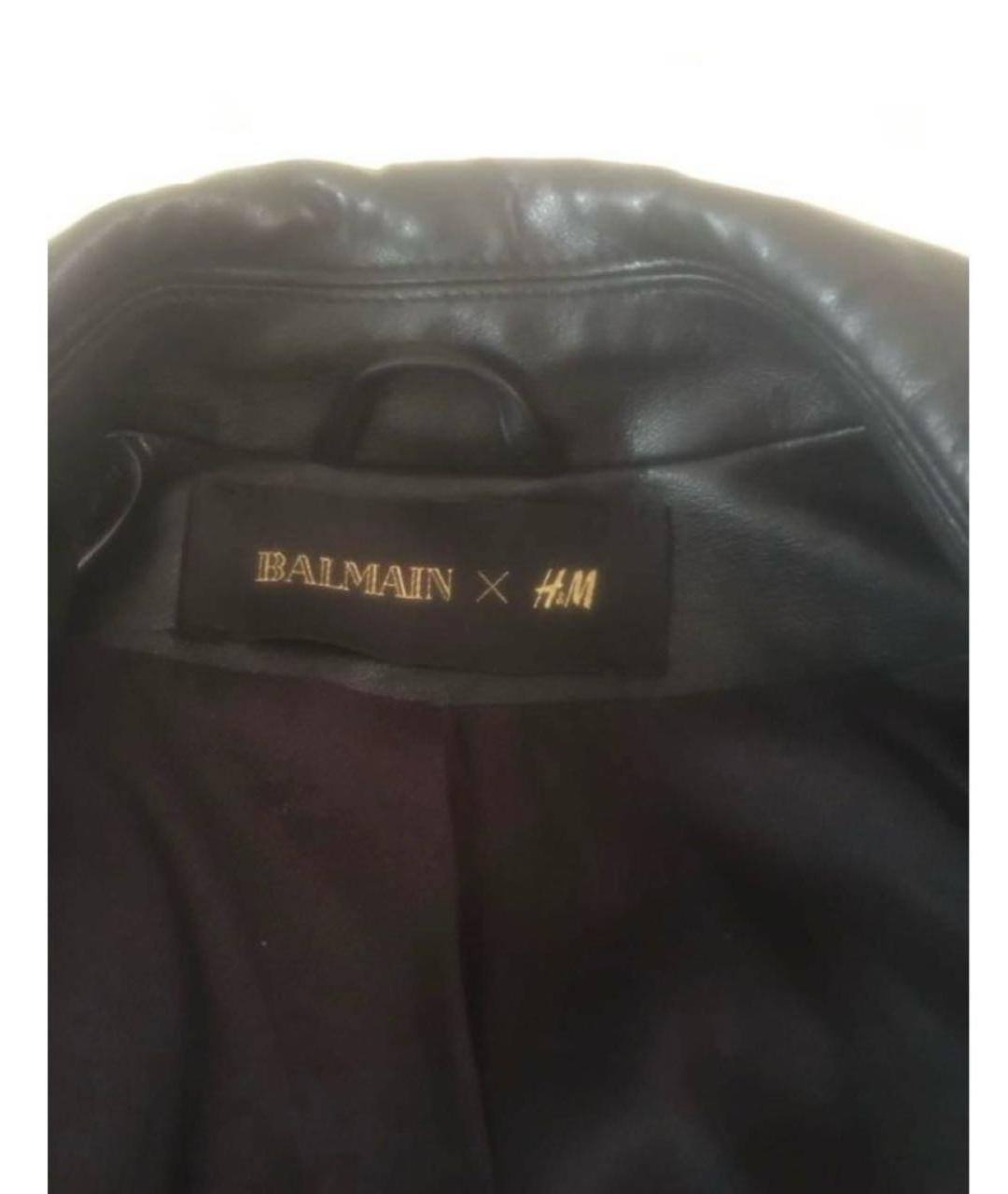 BALMAIN Черная кожаная куртка, фото 3