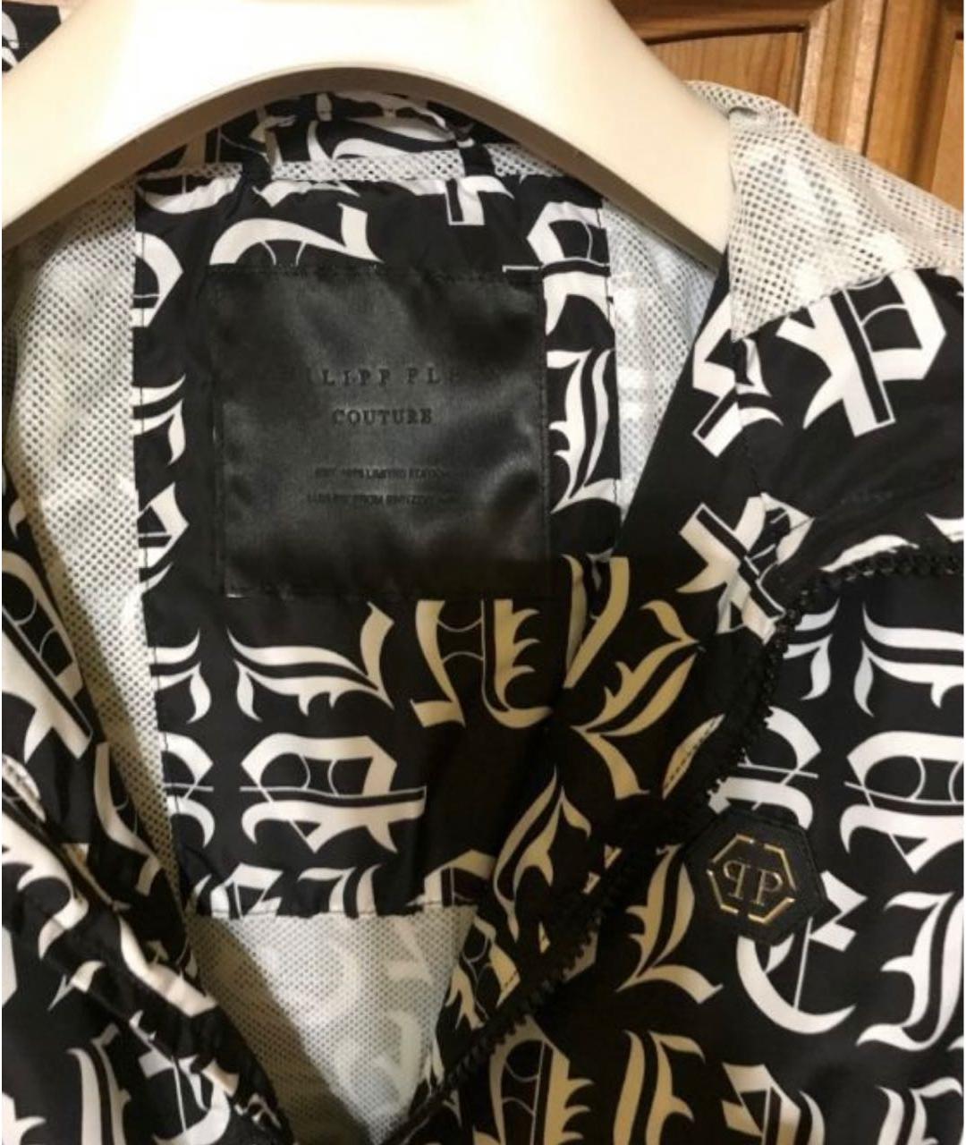 PHILIPP PLEIN Черная полиэстеровая куртка, фото 3