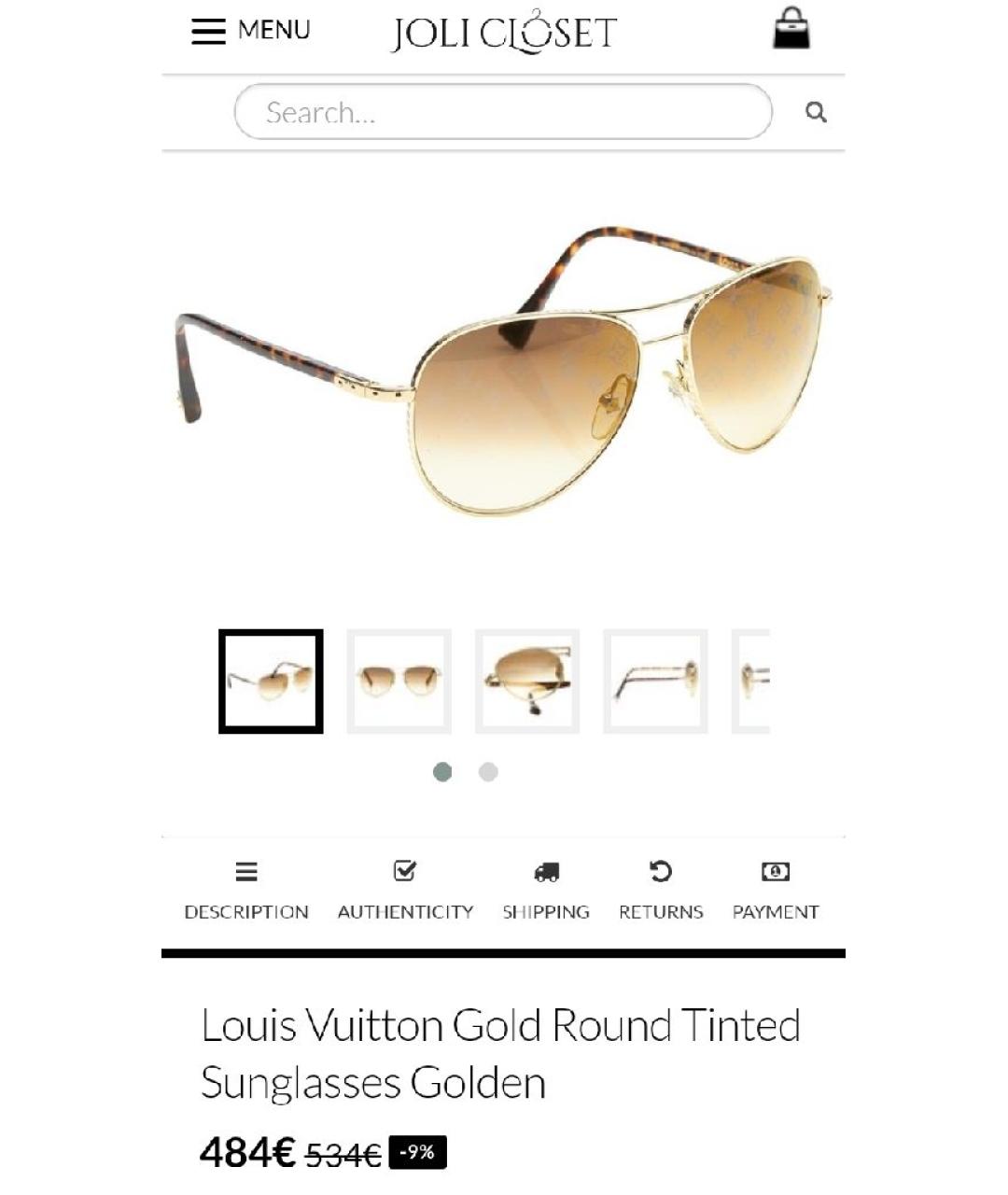 LOUIS VUITTON Солнцезащитные очки, фото 9