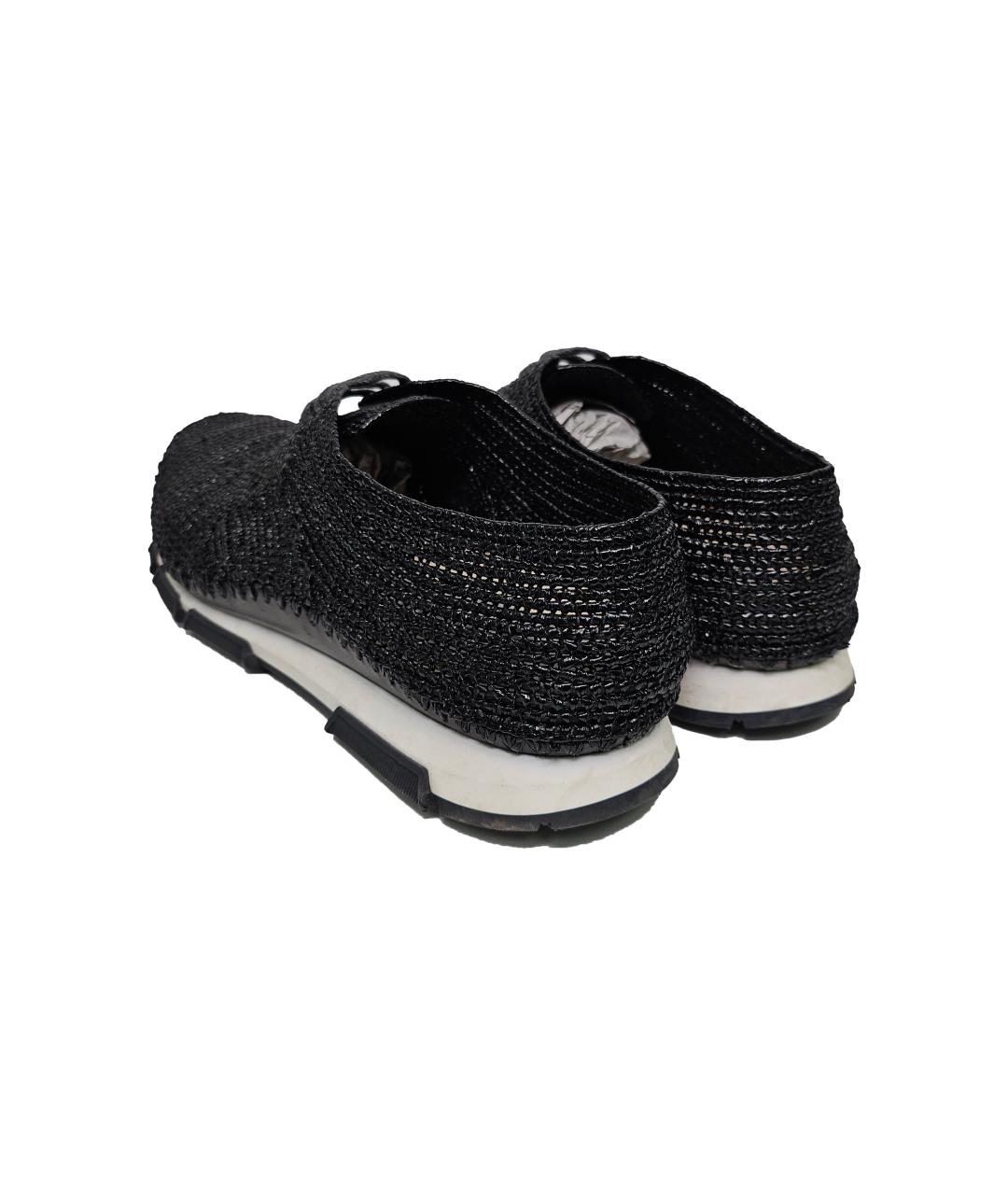 DOLCE&GABBANA Черные кожаные низкие кроссовки / кеды, фото 4